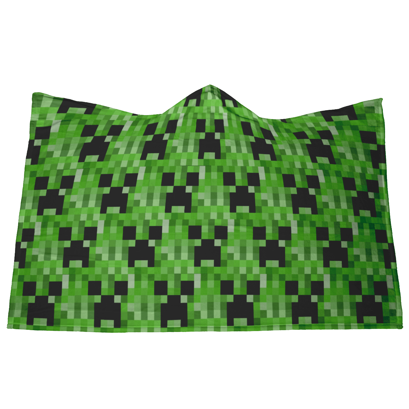Minecraft Hooded Blanket Creeper Large Size Warm Wearable Throw Blankets - Lusy Store