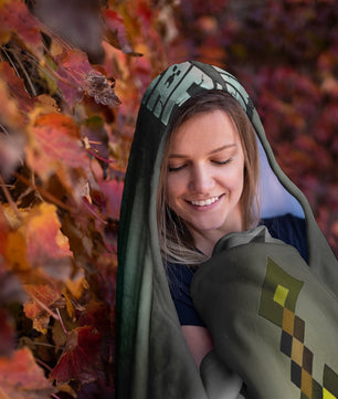Minecraft Hooded Blanket Diamond Sword Fleece Soft Blanket MC887 - Lusy Store