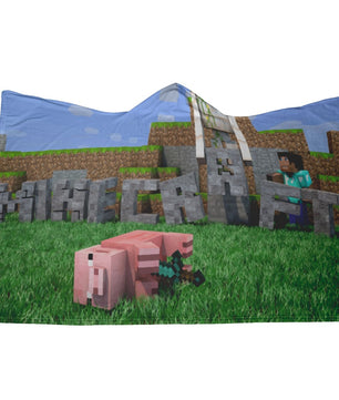 Minecraft Hooded Blanket Funny Playing Minecraft Fleece Soft Blanket MC905 - Lusy Store