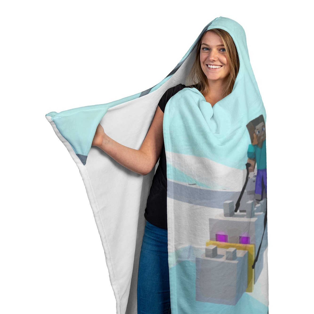 Minecraft Hooded Blanket How Train Your Dragon Fleece Soft Blanket MC911 - Lusy Store