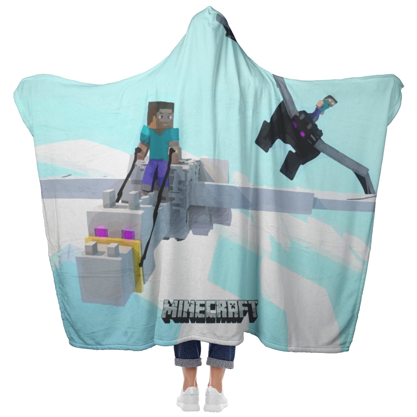 Minecraft Hooded Blanket How Train Your Dragon Fleece Soft Blanket MC911 - Lusy Store