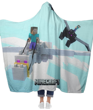 Minecraft Hooded Blanket How Train Your Dragon Fleece Soft Blanket MC911 - Lusy Store