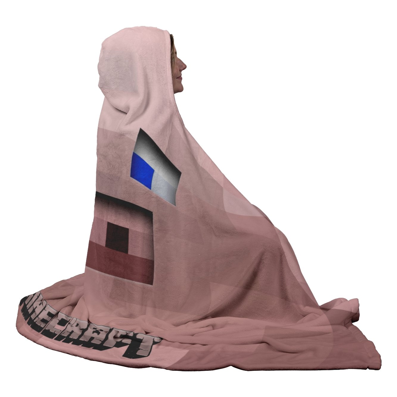 Minecraft Hooded Blanket Piglet Minecraft Funny Fleece Soft Blanket MC913 - Lusy Store