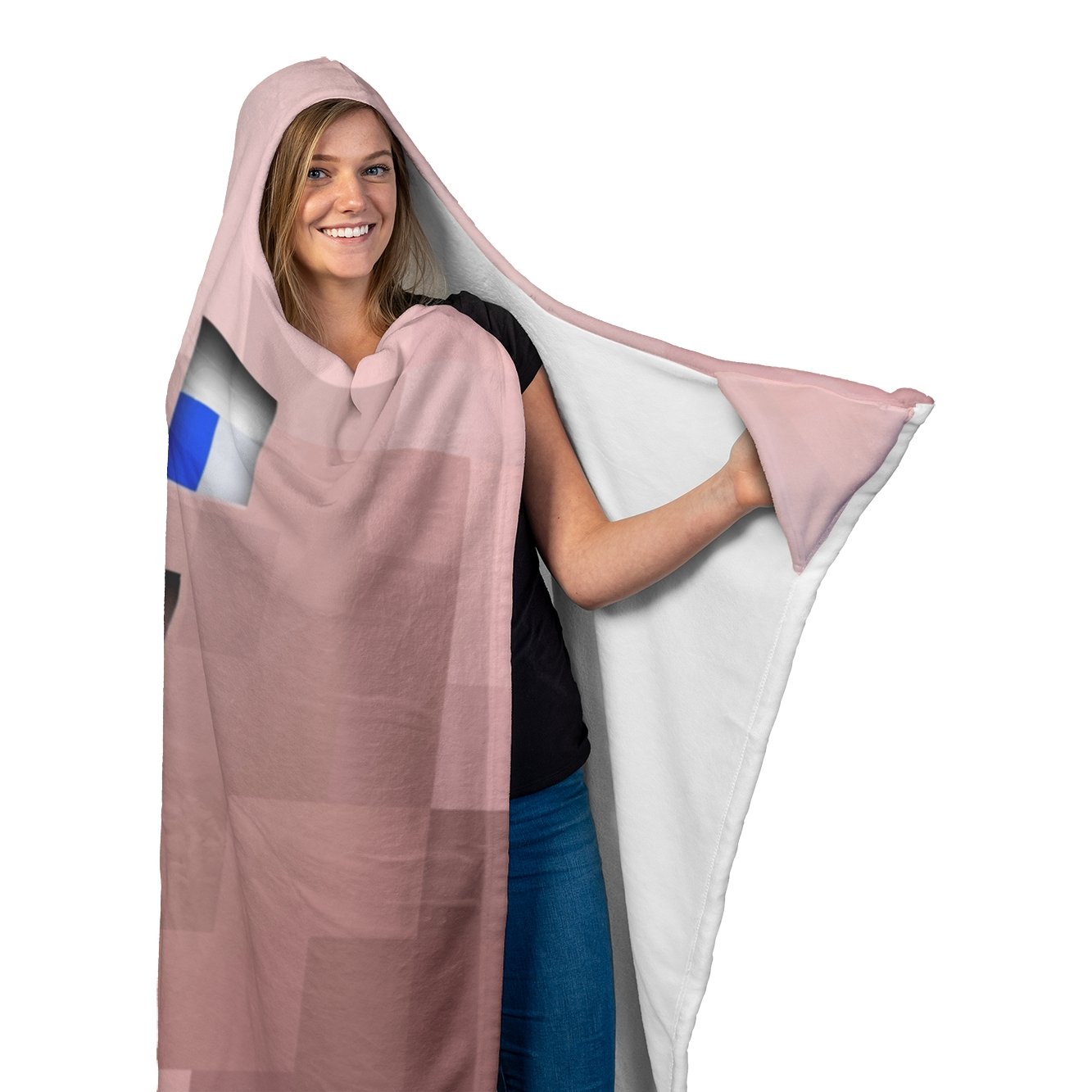 Minecraft Hooded Blanket Piglet Minecraft Funny Fleece Soft Blanket MC913 - Lusy Store