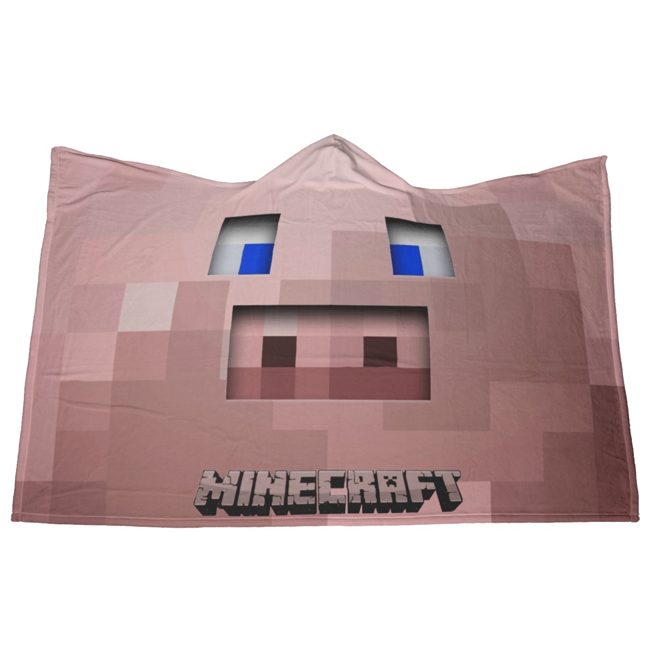 Minecraft Hooded Blanket Piglet Minecraft Funny Fleece Soft Blanket MC913 - Lusy Store