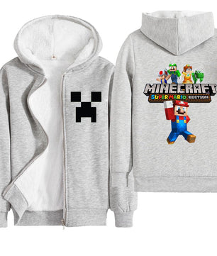 Minecraft Hoodie Boys Winter Clothes Zipper Long Sleeve Kids - Lusy Store
