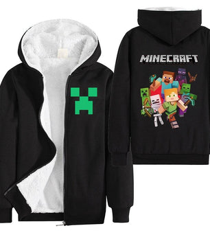 Minecraft Hoodie Boys Winter Clothes Zipper Long Sleeve Kids - Lusy Store