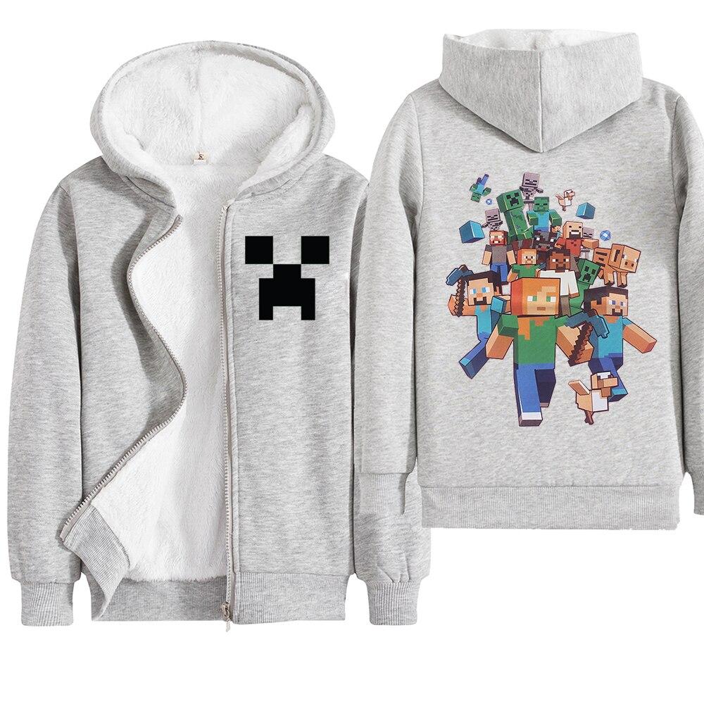 Minecraft Hoodie Boys Winter Clothes Zipper Long Sleeve Kids - Lusy Store