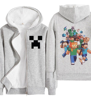 Minecraft Hoodie Boys Winter Clothes Zipper Long Sleeve Kids - Lusy Store