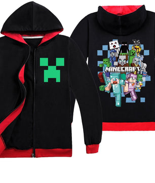 Minecraft Hoodie Boys Winter Clothes Zipper Long Sleeve Kids 2 - Lusy Store