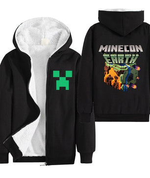 Minecraft Hoodie Boys Winter Clothes Zipper Long Sleeve Kids - Lusy Store