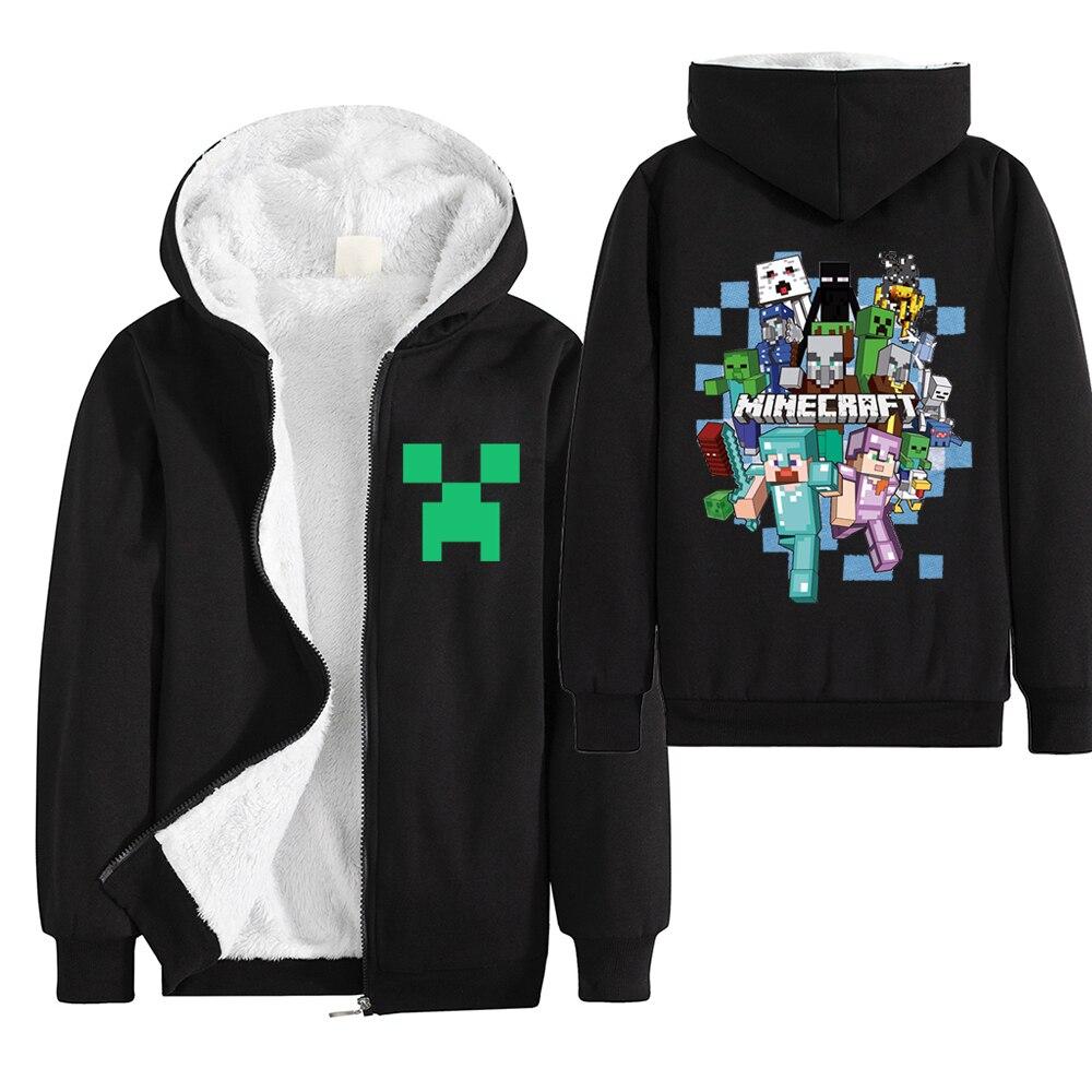 Minecraft Hoodie Boys Winter Clothes Zipper Long Sleeve Kids - Lusy Store