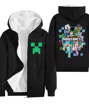 Minecraft Hoodie Boys Winter Clothes Zipper Long Sleeve Kids - Lusy Store