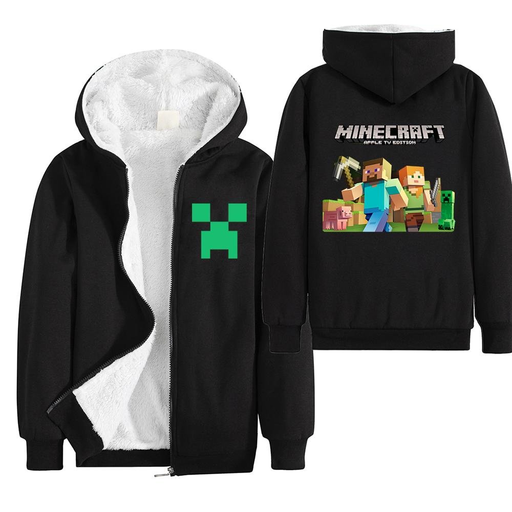 Minecraft Hoodie Boys Winter Clothes Zipper Long Sleeve Kids - Lusy Store