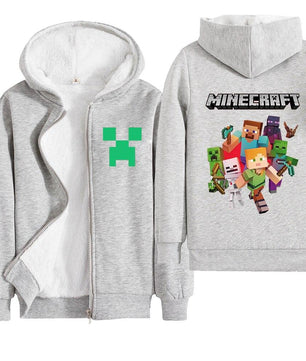 Minecraft Hoodie Boys Winter Clothes Zipper Long Sleeve Kids - Lusy Store