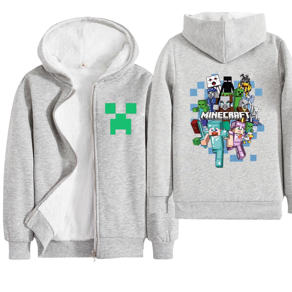 Minecraft Hoodie Boys Winter Clothes Zipper Long Sleeve Kids - Lusy Store