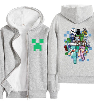 Minecraft Hoodie Boys Winter Clothes Zipper Long Sleeve Kids - Lusy Store