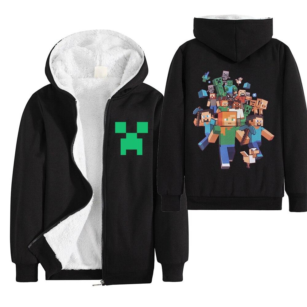 Minecraft Hoodie Boys Winter Clothes Zipper Long Sleeve Kids - Lusy Store