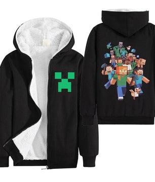 Minecraft Hoodie Boys Winter Clothes Zipper Long Sleeve Kids - Lusy Store