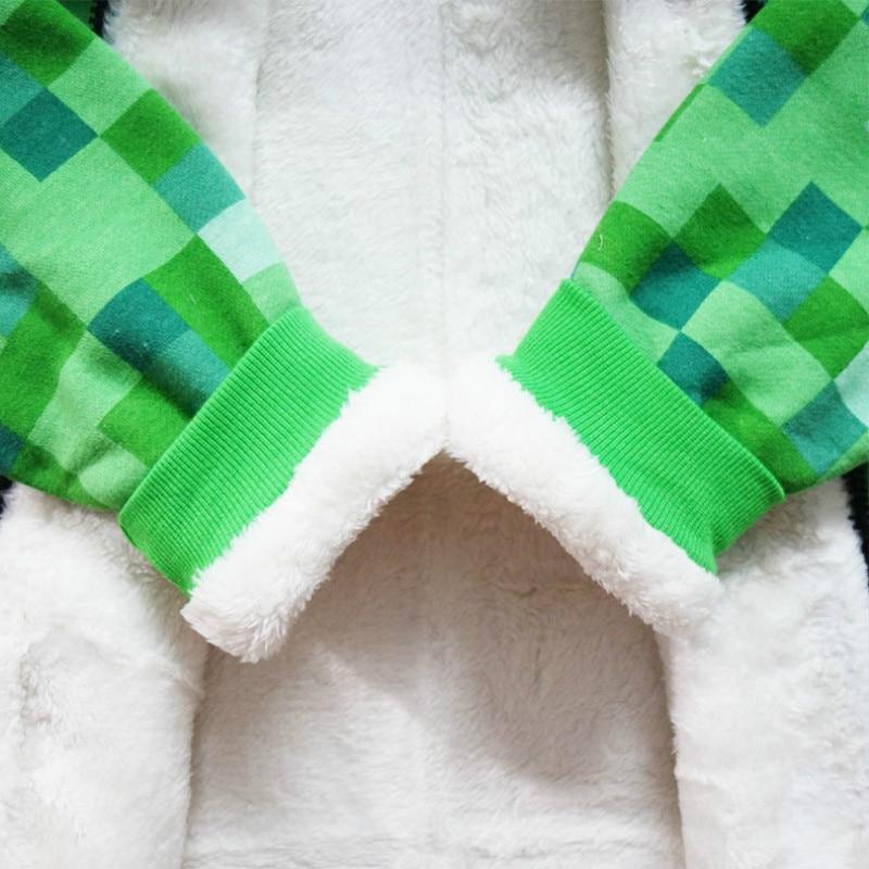 Minecraft Hoodie Halloween Kids Minecraft Costume Green Sweatshirt For Children Winter Jacket Outfit - Lusy Store