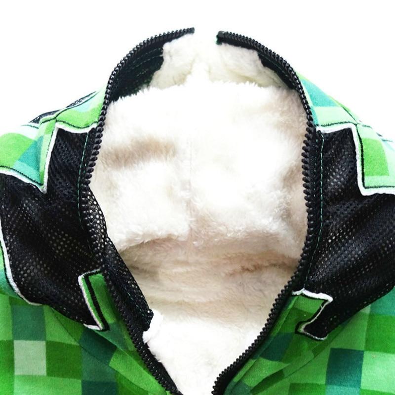 Minecraft Hoodie Halloween Kids Minecraft Costume Green Sweatshirt For Children Winter Jacket Outfit - Lusy Store