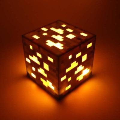 Minecraft Night light LED Minecraft Toys Children Room Light Minecraft for Kids 7.62*7.62 cm Orange