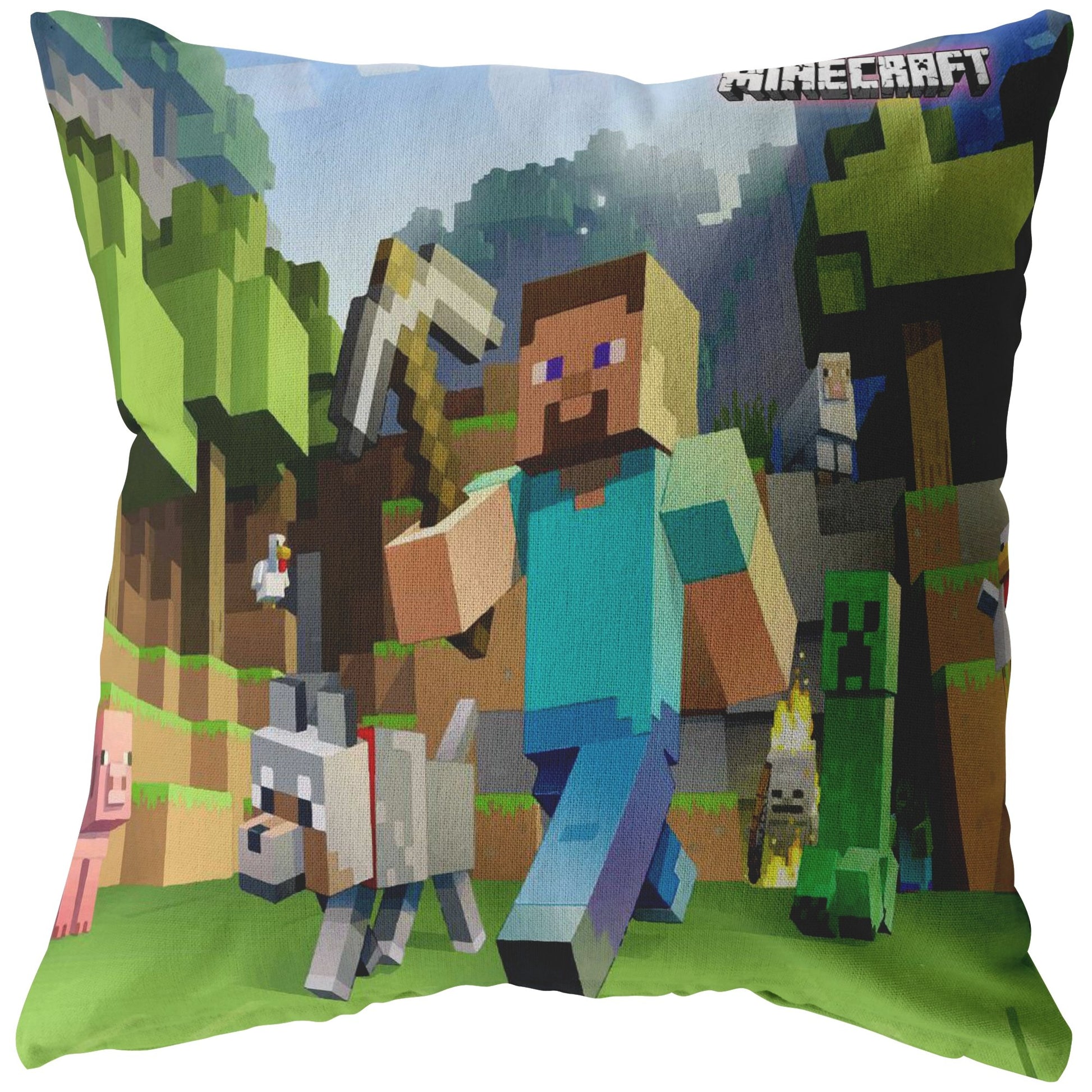 Minecraft pillow sky blue - Lusy Store