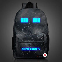 Minecraft Plaid Creepers Boy Girl School Bag Teenagers Canvas 3 45CMX31CMX13CM