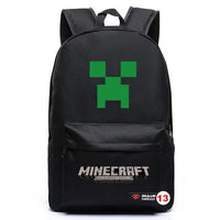 Minecraft Plaid Creepers Boy Girl School Bag Teenagers Canvas 13 45CMX31CMX13CM