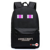 Minecraft Plaid Creepers Boy Girl School Bag Teenagers Canvas 16 45CMX31CMX13CM