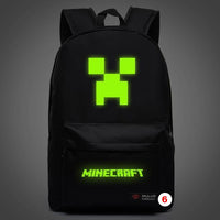 Minecraft Plaid Creepers Boy Girl School Bag Teenagers Canvas 6 45CMX31CMX13CM