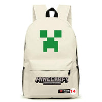 Minecraft Plaid Creepers Boy Girl School Bag Teenagers Canvas 14 45CMX31CMX13CM