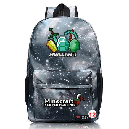 Minecraft Plaid Creepers Boy Girl School Bag Teenagers Canvas 7 45CMX31CMX13CM
