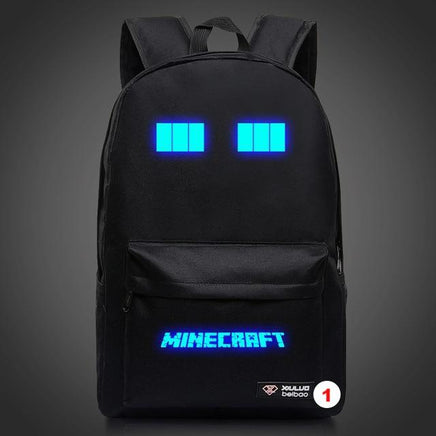 Minecraft Plaid Creepers Boy Girl School Bag Teenagers Canvas 1 45CMX31CMX13CM
