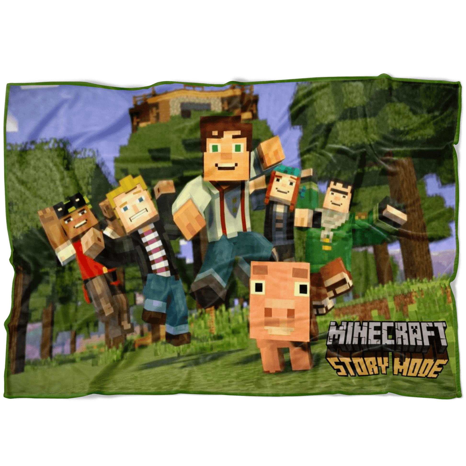 Minecraft Ray Tracing Story Mode Large Fleece Blanket 3D Unique - Lusy Store