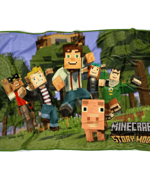 Minecraft Ray Tracing Story Mode Large Fleece Blanket 3D Unique - Lusy Store