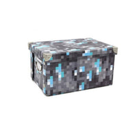 Minecraft Storage Multifunctional Mosaic Storage Box Big Gift For Fan S Blue miner's lamp