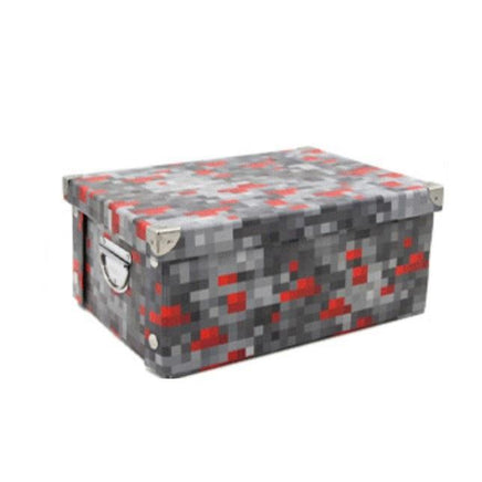 Minecraft Storage Multifunctional Mosaic Storage Box Big Gift For Fan M Red miner's lamp