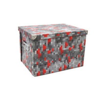 Minecraft Storage Multifunctional Mosaic Storage Box Big Gift For Fan L Red miner's lamp