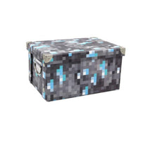Minecraft Storage Multifunctional Mosaic Storage Box Big Gift For Fan M Blue miner's lamp