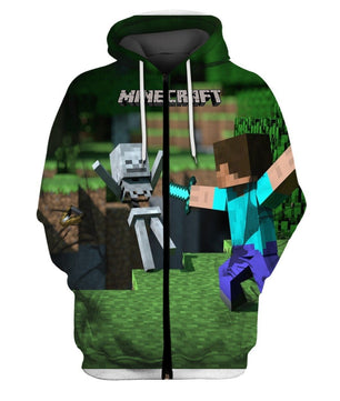 Minecraft Sword T-Shirt Green Color - Lusy Store