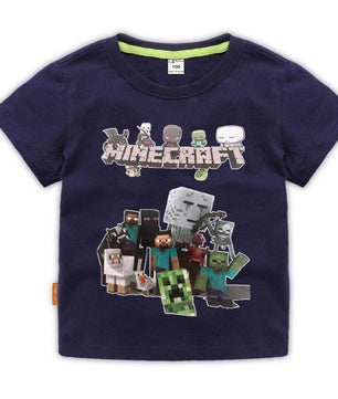 Minecraft T Shirt Children's Clothing Short Sleeved TE15 - Lusy Store