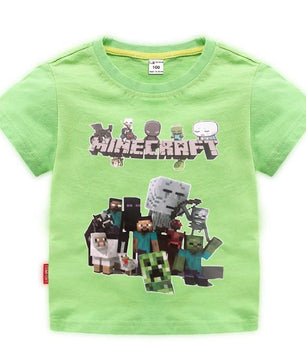 Minecraft T Shirt Children's Clothing Short Sleeved TE15 - Lusy Store
