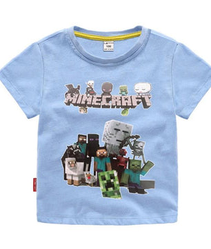Minecraft T Shirt Children's Clothing Short Sleeved TE15 - Lusy Store