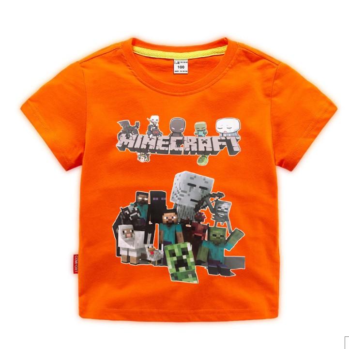 Minecraft T Shirt Children's Clothing Short Sleeved TE15 - Lusy Store