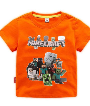 Minecraft T Shirt Children's Clothing Short Sleeved TE15 - Lusy Store