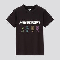 Minecraft T Shirt Round Neck Short Sleeve Cotton Casual Unisex Black