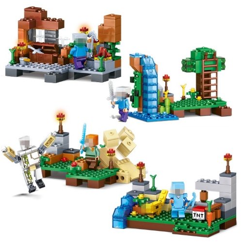Minecraft toys lego Bricks 4 in 1 Set Sale Assemble Building Blocks Toys For Children Compatible with Lepin - Lusy Store