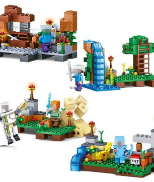 Minecraft toys lego Bricks 4 in 1 Set Sale Assemble Building Blocks Toys For Children Compatible with Lepin - Lusy Store