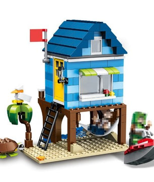 Minecraft toys lego My World Series Beach House Mind World Building Blocks Ocean - Lusy Store